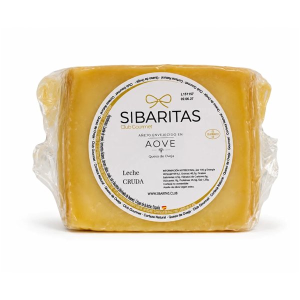 Queso añejo en aceite de oliva AOVE-trasera