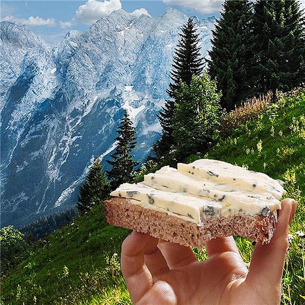 Kleiner Bavaria Blue Käse-detalle