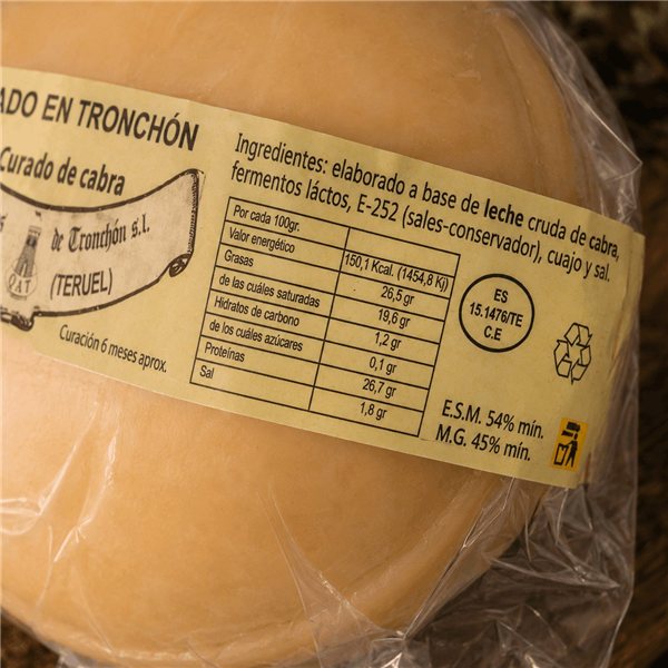 Aged Goat Cheese (6 months)-lateral
