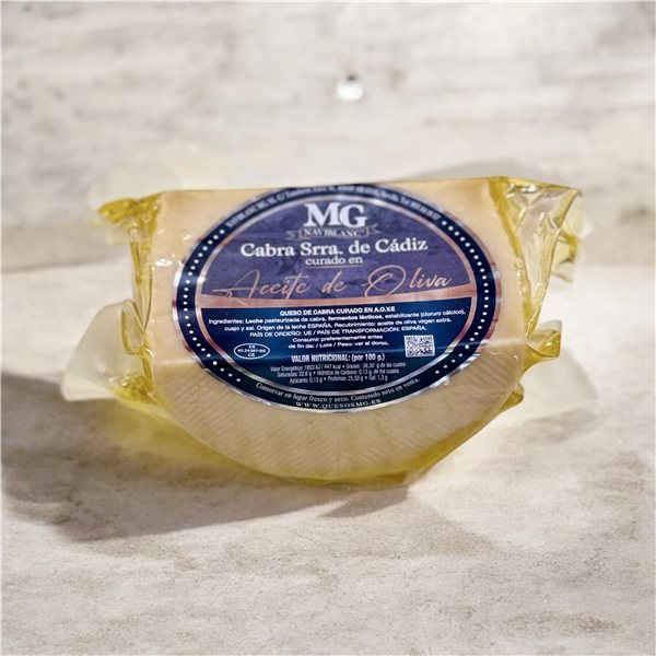 Fromage de chèvre affiné dans l'huile d'olive MG 500g Sierra de Cádiz.-detalle