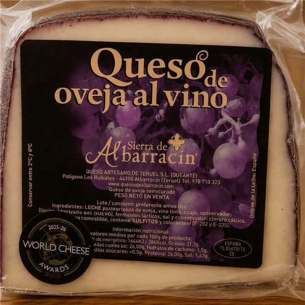 Sheep Cheese in Wine-lateral