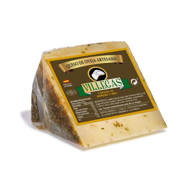 Fromage de Brebis Artisan Aged au Romarin et Miel, Los Villajos-detalle