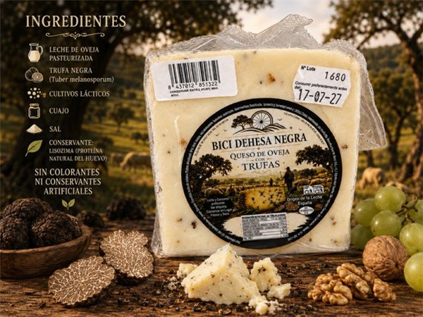 Sheep Cheese with Truffles – Bici Dehesa Negra-detalle
