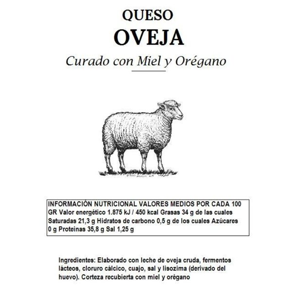 Queso de oveja curado con miel y orégano-izquierda