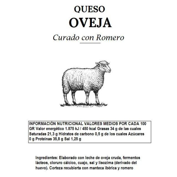 Queso de oveja curado con romero-detalle