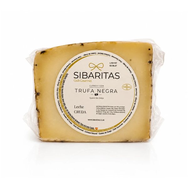 Queso de oveja curado con trufa-trasera