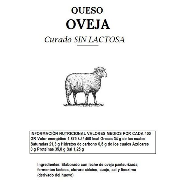 Queso de oveja curado sin lactosa​-izquierda