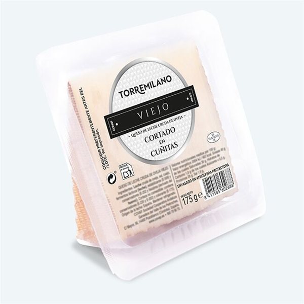 Fromage de Brebis au Lait Cru Vieil Torremilano Coupé en Triangles-detalle