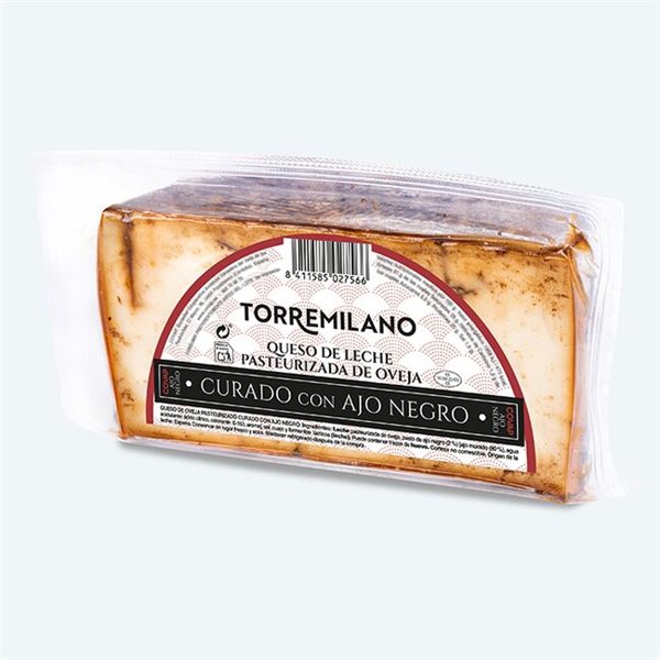 Medio Queso de Oveja Pasteurizado Curado con Ajo Negro-trasera