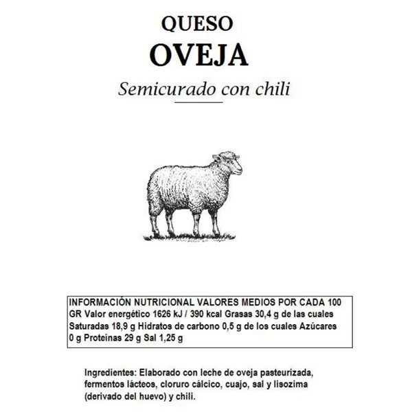 Queso de oveja semicurado con chili-izquierda