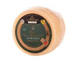 Queso de Oveja Semicurado Etiqueta Verde – Pago "Los Vivales" (Cuña 250g) Envasado por Yubero Gourmet