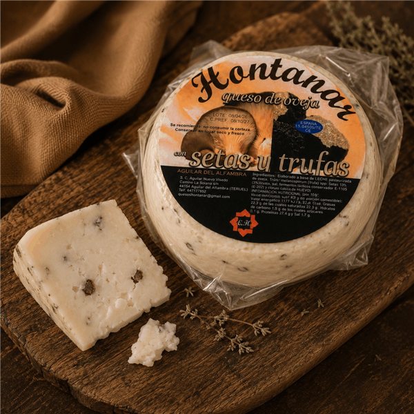 Trüffel- und Pilzkäse von Schaf-detalle