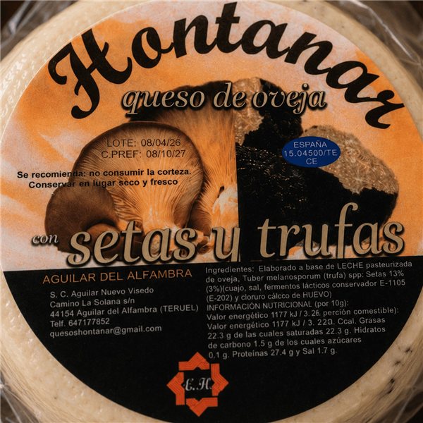 Trüffel- und Pilzkäse von Schaf-lateral