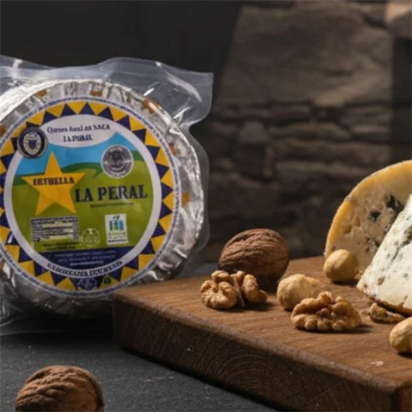 Queso de vaca semi azul La Peral-detalle