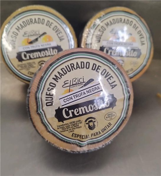 Queso especial para untar Cremosito con trufa "El Bici" 400-450grs-detalle