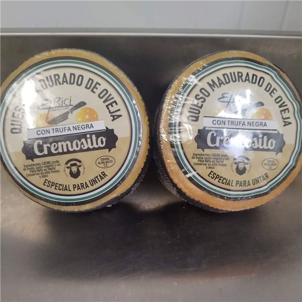 Queso especial para untar Cremosito con trufa "El Bici" 400-450grs-lateral
