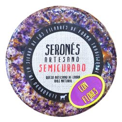 Queso semicurado de cabra con flores Seronés Artesano (sólo recogida en tienda)