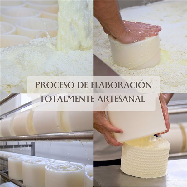Queso Semicurado de oveja Gourmet Mini (1,3Kg) | Elaboración Artesana Queso de La Mancha-trasera