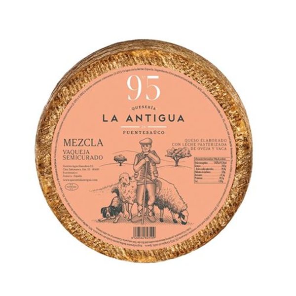 Fromage semiséché mélange Vaqueja, La Antigua-lateral