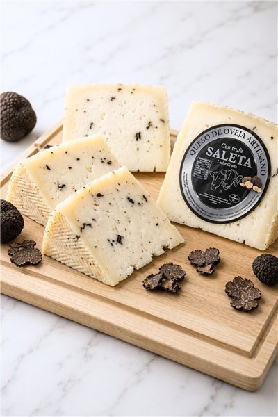 Queso Trufa de Oveja Artesano 2,3Kg Saleta-lateral
