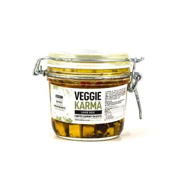 Vegan Feta Cheese in Oil Lover Dose, Veggie Karma-lateral