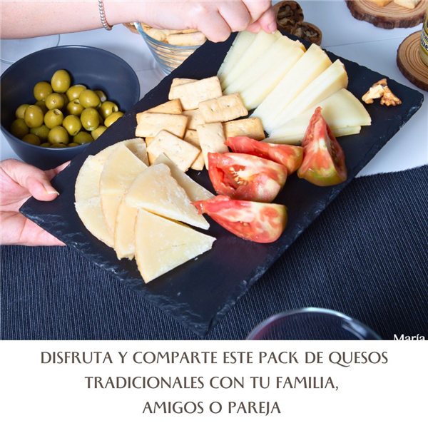 Quesos Gourmet "Pack Esencial" | 2 Cuñas de Queso Semicurado y Curado | Elaboración Artesana Quesos Saleta-lateral