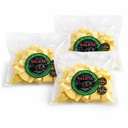 Quesos Gourmet "Pack Raíces" | 3 Bolsas de Tacos de Queso Curado en Aceite de Oliva Virgen Extra (AOVE) | Elaboración Artesana Quesos Saleta