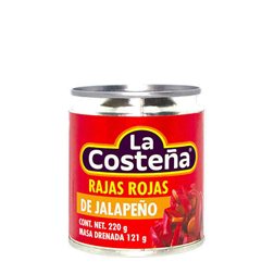 Rajas rojas de jalapeños 220g ""La Costeña"" 220g