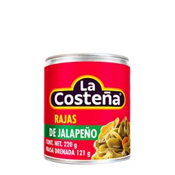 Rajas verdes de jalapeños 220g ""La Costeña"" 220g