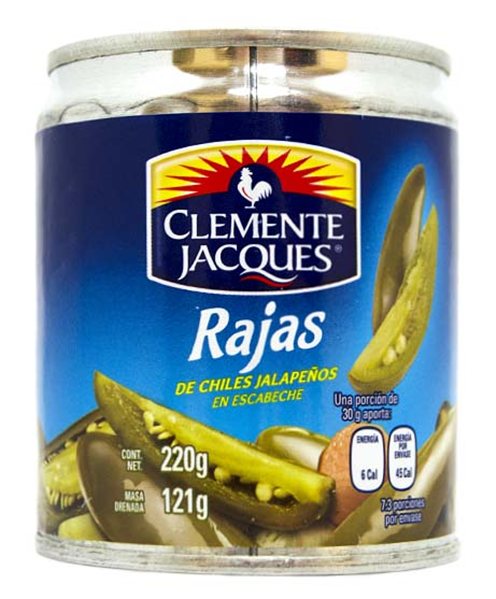 Green Jalapeño Strips Clemente Jacques 800g-detalle