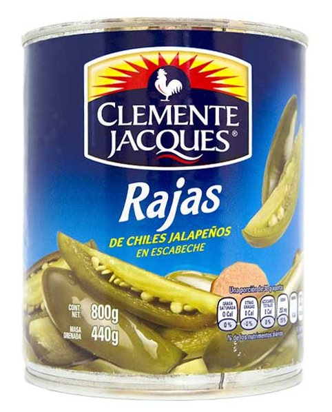 Green Jalapeño Strips Clemente Jacques 380g-lateral