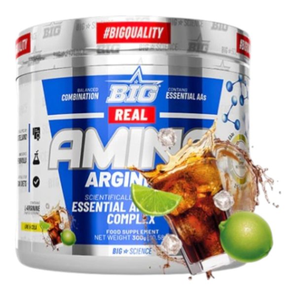 Real Amino Arginine 300 Gr se traduce al francés como "Real Amino Arginine 300 g".-izquierda