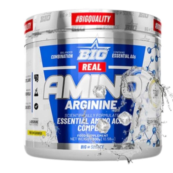 Real Amino Arginine 300 Gr se traduce al francés como "Real Amino Arginine 300 g".-trasera