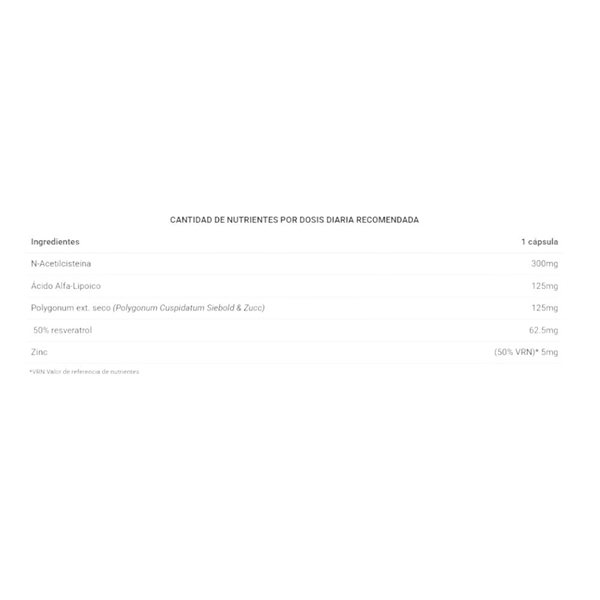 Real Anti-Ox 90 Caps se traduce al francés como "Real Anti-Ox 90 gélules".-detalle