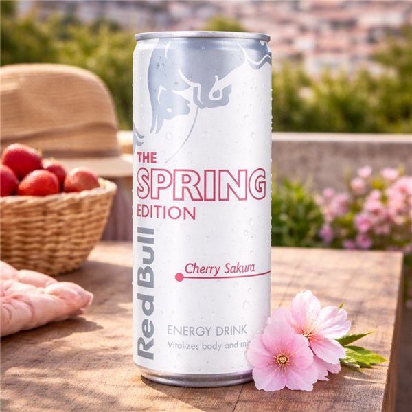 Red Bull Spring Edition Cherry Sakura 25cl caja-24-lateral