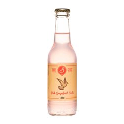 Refrescos Caja de 24 unidades Coca-Cola Three Cents Botellín 20 cl Pink Grapefruit — Pomelo Rosa, Soda