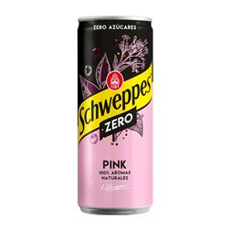 Refrescos Caja de 8 unidades Schweppes Zero Sin Azúcar Pink — Rosado Lata 33 cl Tonic Water — Tónica