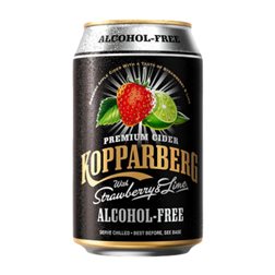 Refrescos Caja de 12 unidades Kopparberg Sidra Fresa Lima Lata 33 cl Sin Alcohol
