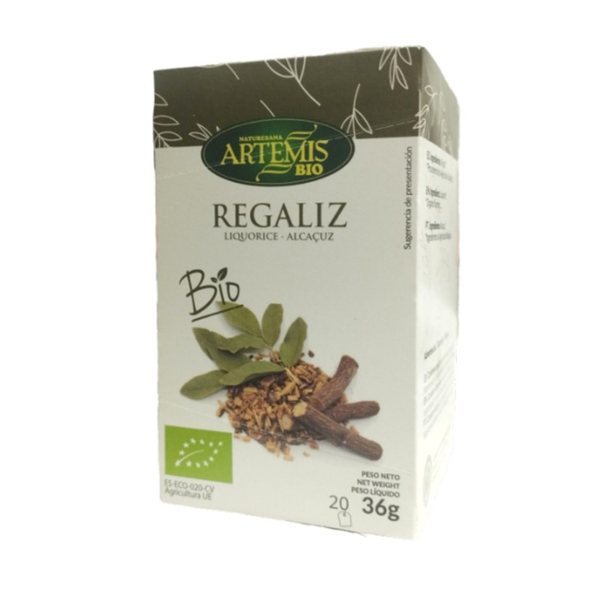 Regaliz Infusion Bio 20 filtros Artemis-detalle