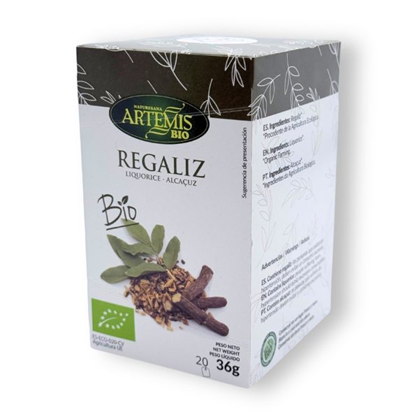Regaliz Infusion Bio 20 filtros Artemis-izquierda