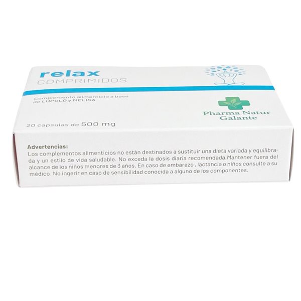 Relax Comprimidos – Alivio Natural para la Ansiedad, el Estrés y el Sueño-trasera
