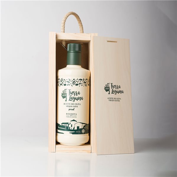 Family Reserve Laguna Tierra Laguna in Wooden Case - Picual Extra Virgin Olive Oil-detalle