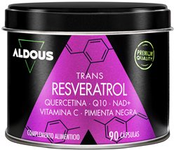 Resveratrol 600 mg con Vitamina C, Q10, Quercetina, NAD+ y Pimienta negra - Puro 98% - Trans resveratrol