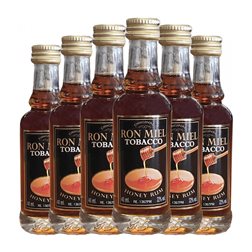 Ron Antonio Nadal Tobacco Botellín Miniatura 4 cl Miel (Caja de 6 unidades)