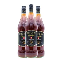 Ron Arehucas Guanche 1 L Miel (Caja de 3 unidades)