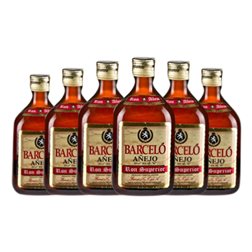 Ron Barceló Añejo Petaca Pequeña 35 cl (Caja de 6 unidades)