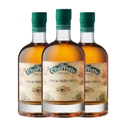 Ron Charrette Héritage — Herencia Legado Tradicional Très Vieux — Muy Envejecido Añejado 70 cl (Caja de 3 unidades)