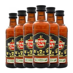 Ron Havana Club 7 Años Botellín Miniatura 5 cl (Caja de 6 unidades)