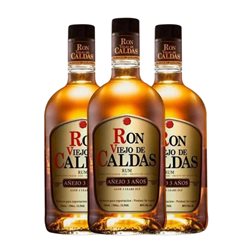 Ron Viejo de Caldas 3 Años 1 L (Caja de 3 unidades)