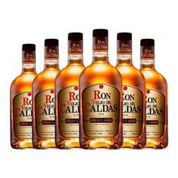 Ron Viejo de Caldas 3 Años Petaca Pequeña 37 cl (Caja de 6 unidades)